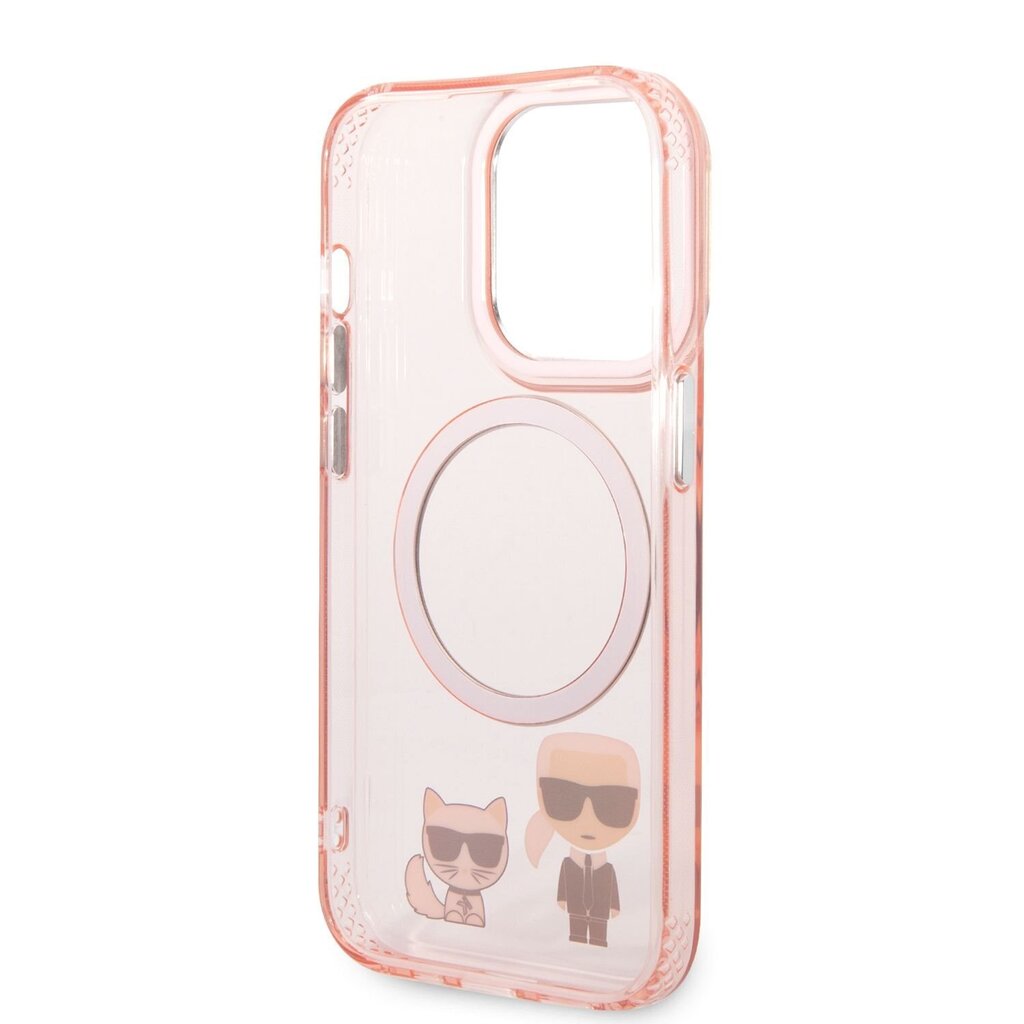 Karl Lagerfeld MagSafe Compatible Case Karl and Choupette for iPhone 14 Pro Pink цена и информация | Telefonide kaitsekaaned ja -ümbrised | hansapost.ee