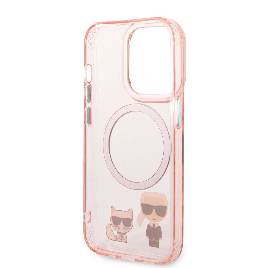 Karl Lagerfeld MagSafe Compatible Case Karl and Choupette for iPhone 14 Pro Max Pink price and information | Telefonide kaitsekaaned ja -ümbrised | hansapost.ee