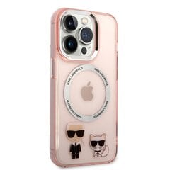 Karl Lagerfeld MagSafe Compatible Case Karl and Choupette for iPhone 14 Pro Max Pink hind ja info | Telefonide kaitsekaaned ja -ümbrised | hansapost.ee