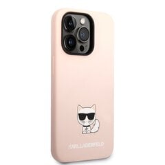 Karl Lagerfeld Liquid Silicone Choupette Case for iPhone 14 Pro Max Pink hind ja info | Telefonide kaitsekaaned ja -ümbrised | hansapost.ee