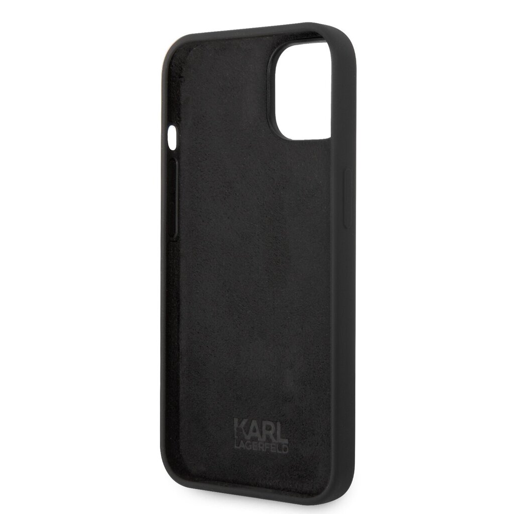 Karl Lagerfeld Liquid Silicone Karl Head Case for iPhone 14 Plus Black hind ja info | Telefonide kaitsekaaned ja -ümbrised | hansapost.ee