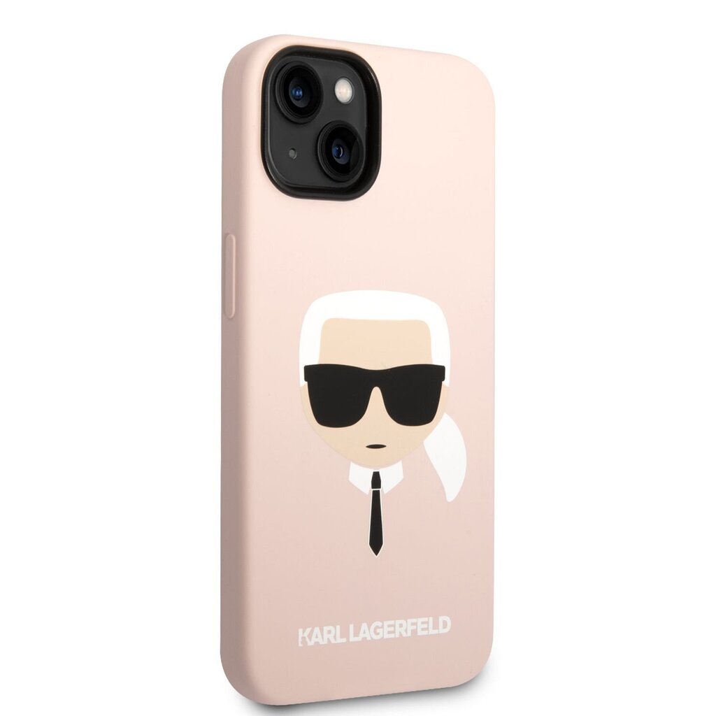 Karl Lagerfeld Liquid Silicone Karl Head Case for iPhone 14 Plus Pink цена и информация | Telefonide kaitsekaaned ja -ümbrised | hansapost.ee