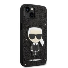 Karl Lagerfeld Glitter Flakes Ikonik Case for iPhone 14 Plus Black hind ja info | Telefonide kaitsekaaned ja -ümbrised | hansapost.ee
