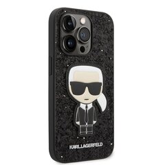 Karl Lagerfeld Glitter Flakes Ikonik Case for iPhone 14 Pro Max Black цена и информация | Чехлы для телефонов | hansapost.ee