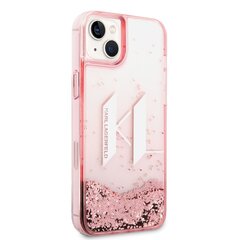 Karl Lagerfeld Liquid Glitter Big KL Logo Case for iPhone 14 Plus Pink цена и информация | Чехлы для телефонов | hansapost.ee