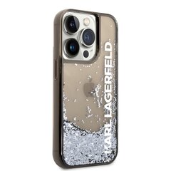 Karl Lagerfeld Translucent Liquid Glitter Case for iPhone 14 Pro Black цена и информация | Чехлы для телефонов | hansapost.ee