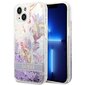 Telefoniümbris GUESS Flower Liquid Glitter Hardcase - iPhone 14 Plus, lilla hind ja info | Telefonide kaitsekaaned ja -ümbrised | hansapost.ee