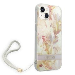 Telefoniümbris GUESS Flower Strap Hardcase - iPhone 14 Plus, lilla цена и информация | Чехлы для телефонов | hansapost.ee