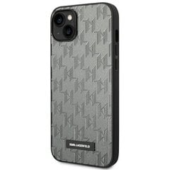 Telefoniümbris KARL LAGERFELD Case Saffiano Mono Metal Logo - iPhone 14 Plus, hall hind ja info | Telefonide kaitsekaaned ja -ümbrised | hansapost.ee