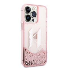 Karl Lagerfeld Liquid Glitter Big KL Logo Case for iPhone 14 Pro Max Pink цена и информация | Чехлы для телефонов | hansapost.ee