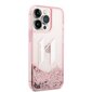 Karl Lagerfeld Liquid Glitter Big KL Logo Case for iPhone 14 Pro Max Pink цена и информация | Telefonide kaitsekaaned ja -ümbrised | hansapost.ee