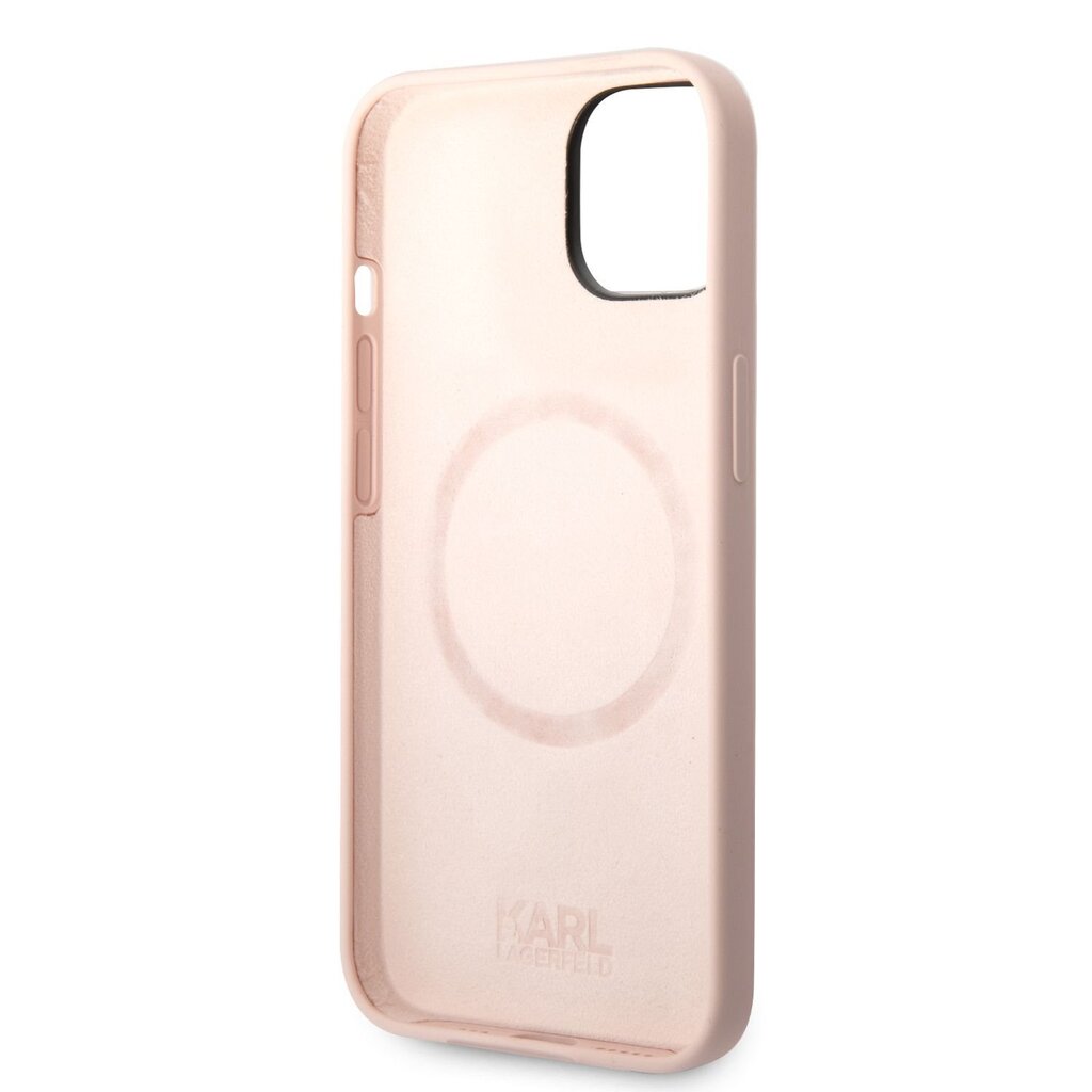 Karl Lagerfeld MagSafe Compatible Case Liquid Silicone Karl Head for iPhone 14 Plus Pink цена и информация | Telefonide kaitsekaaned ja -ümbrised | hansapost.ee