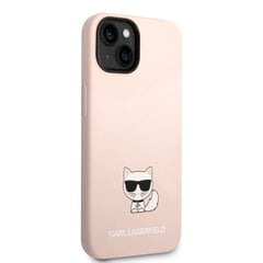 Karl Lagerfeld Liquid Silicone Choupette Case for iPhone 14 Plus Pink hind ja info | Telefonide kaitsekaaned ja -ümbrised | hansapost.ee