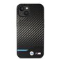 BMW M PU Carbon Blue Line Case for iPhone 14 Black цена и информация | Telefonide kaitsekaaned ja -ümbrised | hansapost.ee