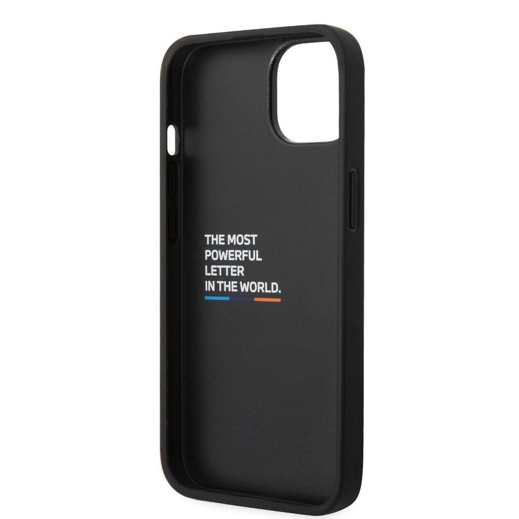 BMW M PU Carbon Blue Line Case for iPhone 14 Plus Black hind ja info | Telefonide kaitsekaaned ja -ümbrised | hansapost.ee