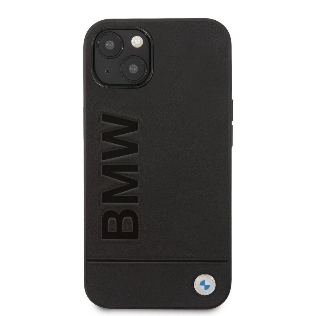 BMW Leather Hot Stamp Case for iPhone 14 Black цена и информация | Telefonide kaitsekaaned ja -ümbrised | hansapost.ee