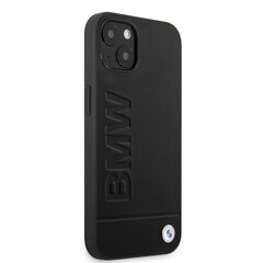 BMW Leather Hot Stamp Case for iPhone 14 Plus Black цена и информация | Чехлы для телефонов | hansapost.ee