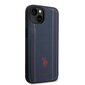 U.S. Polo PU Leather Stitched Lines Case for iPhone 14 Plus Navy hind ja info | Telefonide kaitsekaaned ja -ümbrised | hansapost.ee