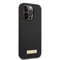 Guess Silicone Metal Logo MagSafe Compatible Case for iPhone 14 Pro Black hind ja info | Telefonide kaitsekaaned ja -ümbrised | hansapost.ee
