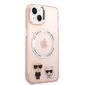 Karl Lagerfeld MagSafe Compatible Case Karl and Choupette for iPhone 14 Pink hind ja info | Telefonide kaitsekaaned ja -ümbrised | hansapost.ee