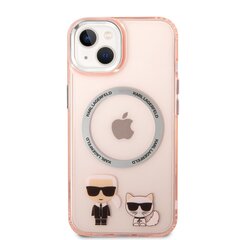 Karl Lagerfeld MagSafe Compatible Case Karl and Choupette for iPhone 14 Pink цена и информация | Чехлы для телефонов | hansapost.ee