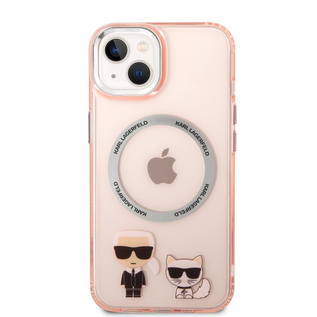 Karl Lagerfeld MagSafe Compatible Case Karl and Choupette for iPhone 14 Pink hind ja info | Telefonide kaitsekaaned ja -ümbrised | hansapost.ee