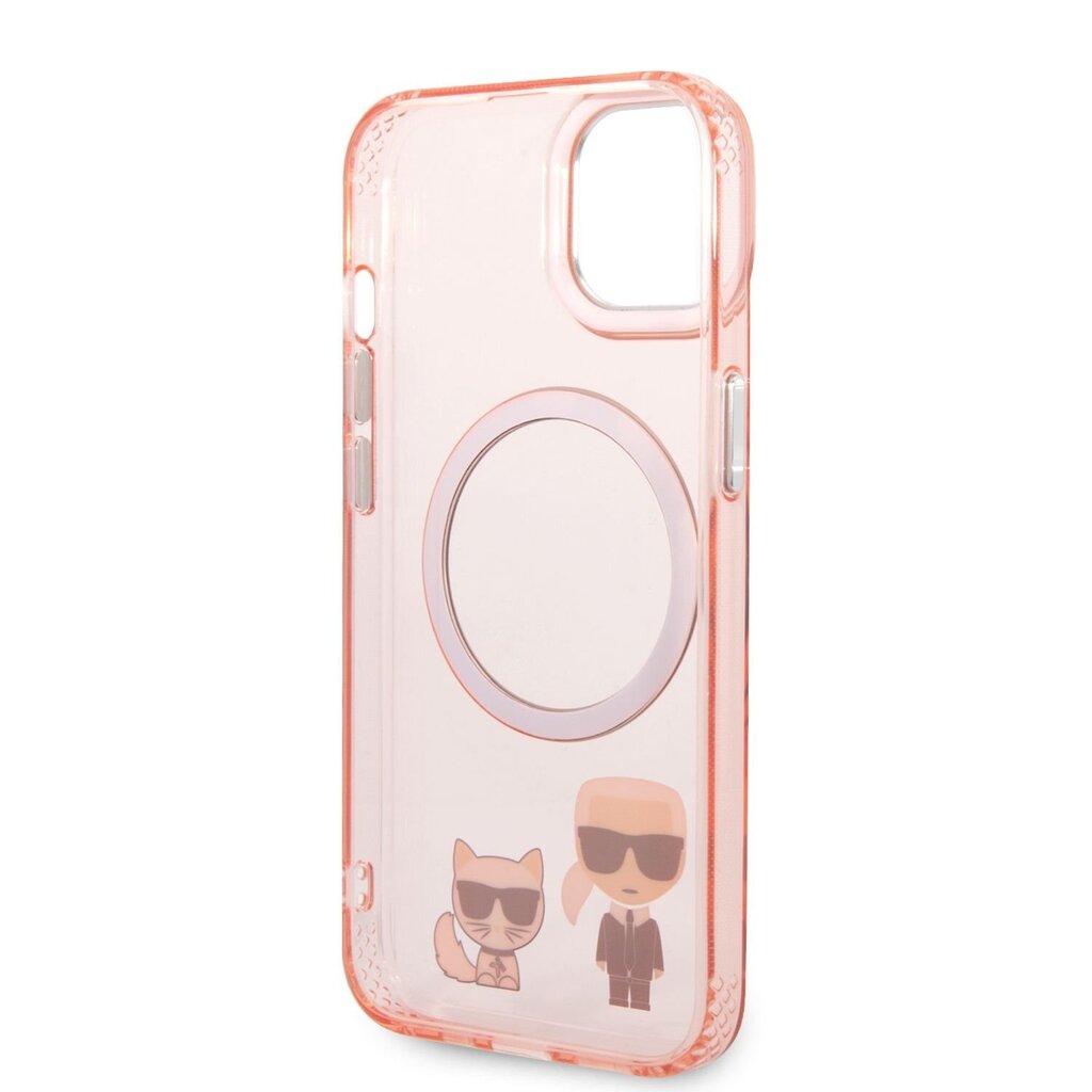 Karl Lagerfeld MagSafe Compatible Case Karl and Choupette for iPhone 14 Pink цена и информация | Telefonide kaitsekaaned ja -ümbrised | hansapost.ee