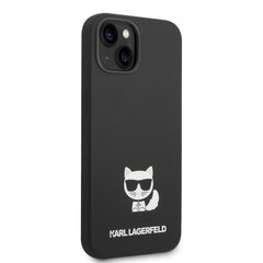 Karl Lagerfeld Liquid Silicone Choupette Case for iPhone 14 Black цена и информация | Чехлы для телефонов | hansapost.ee