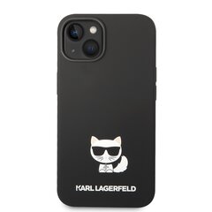 Karl Lagerfeld Liquid Silicone Choupette Case for iPhone 14 Black цена и информация | Чехлы для телефонов | hansapost.ee
