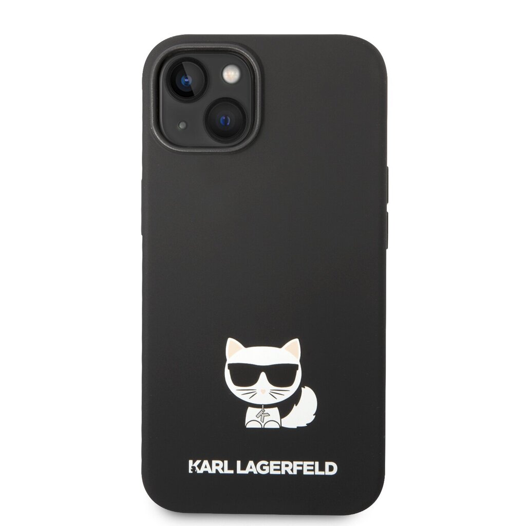 Karl Lagerfeld Liquid Silicone Choupette Case for iPhone 14 Black цена и информация | Telefonide kaitsekaaned ja -ümbrised | hansapost.ee