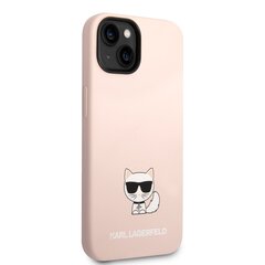 Karl Lagerfeld Liquid Silicone Choupette Case for iPhone 14 Pink цена и информация | Чехлы для телефонов | hansapost.ee