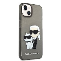 Karl Lagerfeld IML Glitter Karl and Choupette NFT Case for iPhone 14 Plus Black цена и информация | Чехлы для телефонов | hansapost.ee