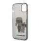 Karl Lagerfeld IML Glitter Karl and Choupette NFT Case for iPhone 14 Plus Black цена и информация | Telefonide kaitsekaaned ja -ümbrised | hansapost.ee