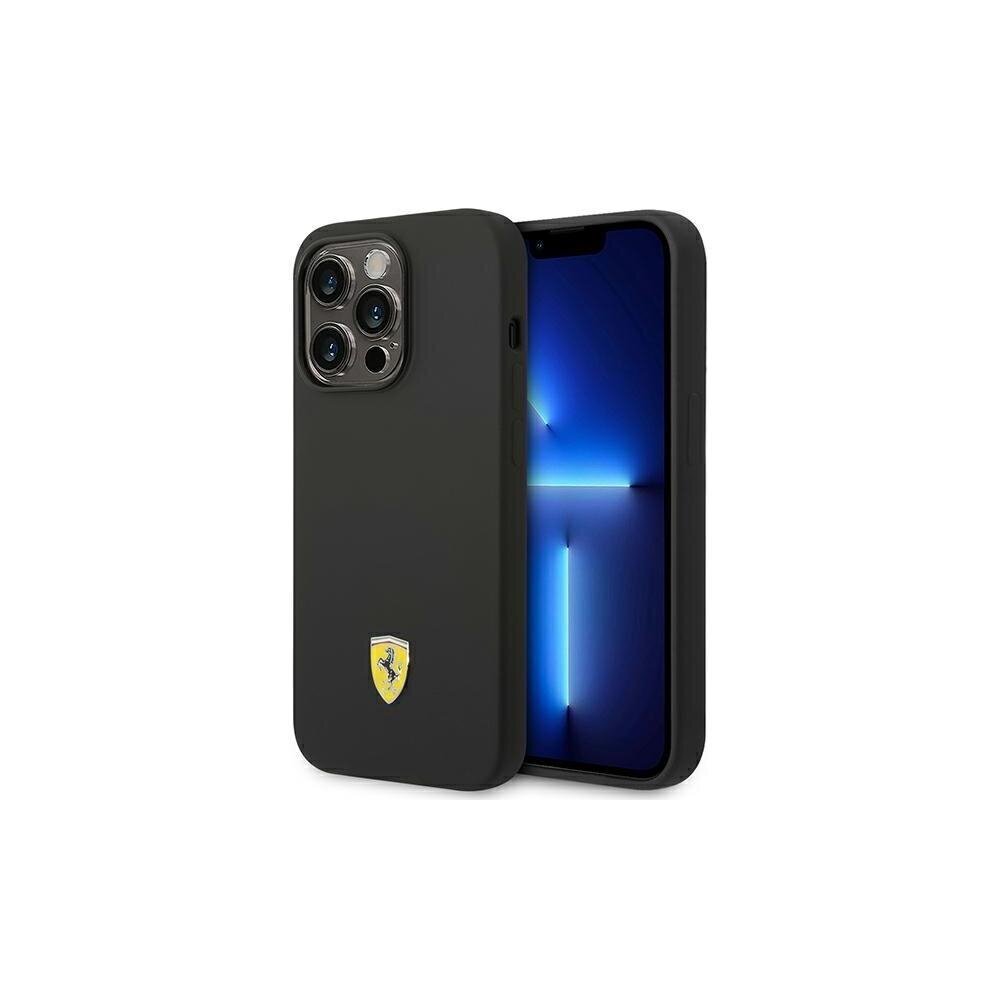 Ferrari case for iPhone 14 Pro Max 6,7&quot; FEHCP14XSIBBK black hardcase Silicone Metal Logo цена и информация | Telefonide kaitsekaaned ja -ümbrised | hansapost.ee