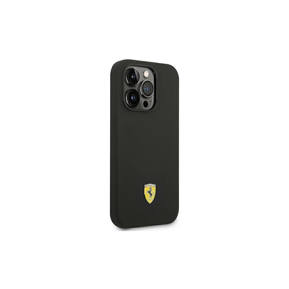 Ferrari case for iPhone 14 Pro Max 6,7&quot; FEHCP14XSIBBK black hardcase Silicone Metal Logo цена и информация | Telefonide kaitsekaaned ja -ümbrised | hansapost.ee
