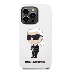 Karl Lagerfeld Liquid Silicone Ikonik NFT Case for iPhone 14 Pro Max White цена и информация | Чехлы для телефонов | hansapost.ee