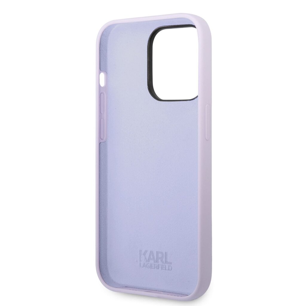 Karl Lagerfeld Liquid Silicone Ikonik NFT Case for iPhone 14 Pro Max Purple цена и информация | Telefonide kaitsekaaned ja -ümbrised | hansapost.ee