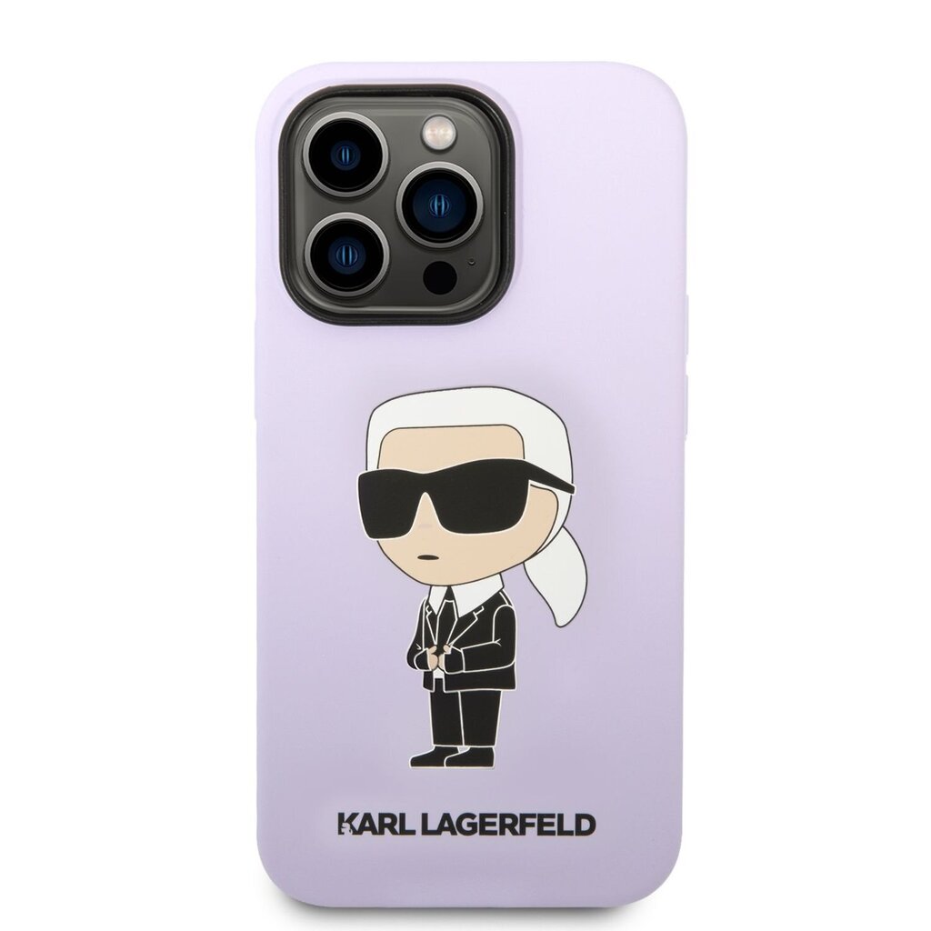 Karl Lagerfeld Liquid Silicone Ikonik NFT Case for iPhone 14 Pro Max Purple цена и информация | Telefonide kaitsekaaned ja -ümbrised | hansapost.ee