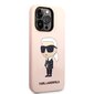Karl Lagerfeld Liquid Silicone Ikonik NFT Case for iPhone 14 Pro Max Pink hind ja info | Telefonide kaitsekaaned ja -ümbrised | hansapost.ee