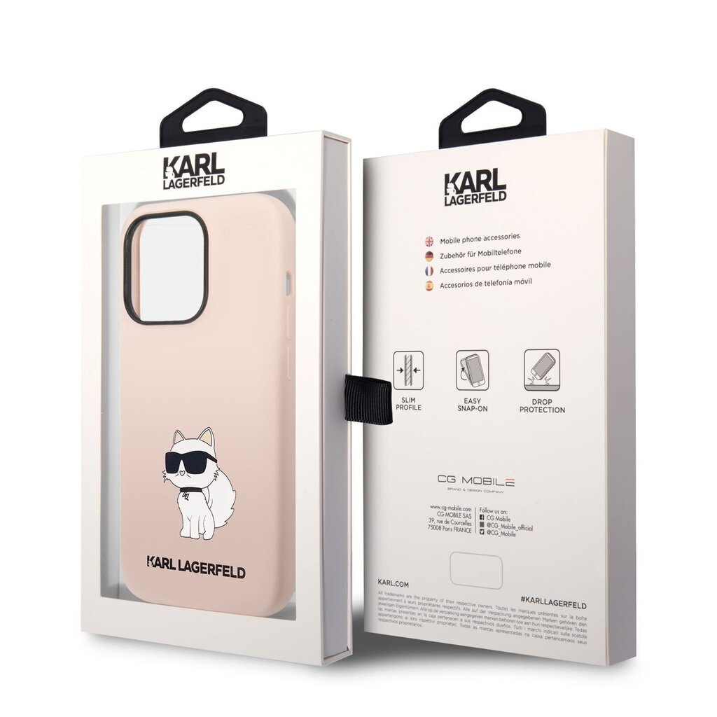 Karl Lagerfeld Liquid Silicone Choupette NFT Case for iPhone 14 Pro Max Pink цена и информация | Telefonide kaitsekaaned ja -ümbrised | hansapost.ee