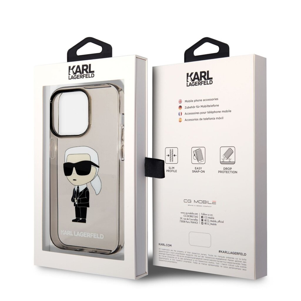Karl Lagerfeld IML Ikonik NFT Case for iPhone 14 Pro Max Black hind ja info | Telefonide kaitsekaaned ja -ümbrised | hansapost.ee