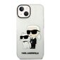 Karl Lagerfeld IML Glitter Karl and Choupette NFT Case for iPhone 14 Plus Transparent hind ja info | Telefonide kaitsekaaned ja -ümbrised | hansapost.ee