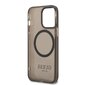Guess Translucent MagSafe Compatible Case for iPhone 13 Pro Max Black hind ja info | Telefonide kaitsekaaned ja -ümbrised | hansapost.ee