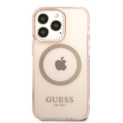 Guess Translucent MagSafe Compatible Case for iPhone 13 Pro Pink hind ja info | Telefonide kaitsekaaned ja -ümbrised | hansapost.ee