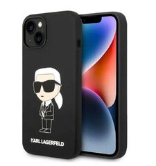 Karl Lagerfeld Liquid Silicone Ikonik NFT Case for iPhone 14 Black hind ja info | Telefonide kaitsekaaned ja -ümbrised | hansapost.ee