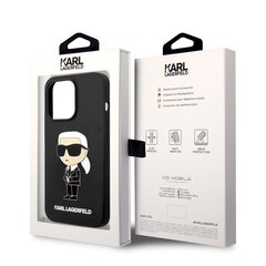 Karl Lagerfeld Liquid Silicone Ikonik NFT Case for iPhone 14 Pro Black цена и информация | Чехлы для телефонов | hansapost.ee