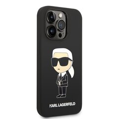 Karl Lagerfeld Liquid Silicone Ikonik NFT Case for iPhone 14 Pro Black цена и информация | Чехлы для телефонов | hansapost.ee