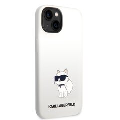 Karl Lagerfeld Liquid Silicone Choupette NFT Case for iPhone 14 White hind ja info | Telefonide kaitsekaaned ja -ümbrised | hansapost.ee