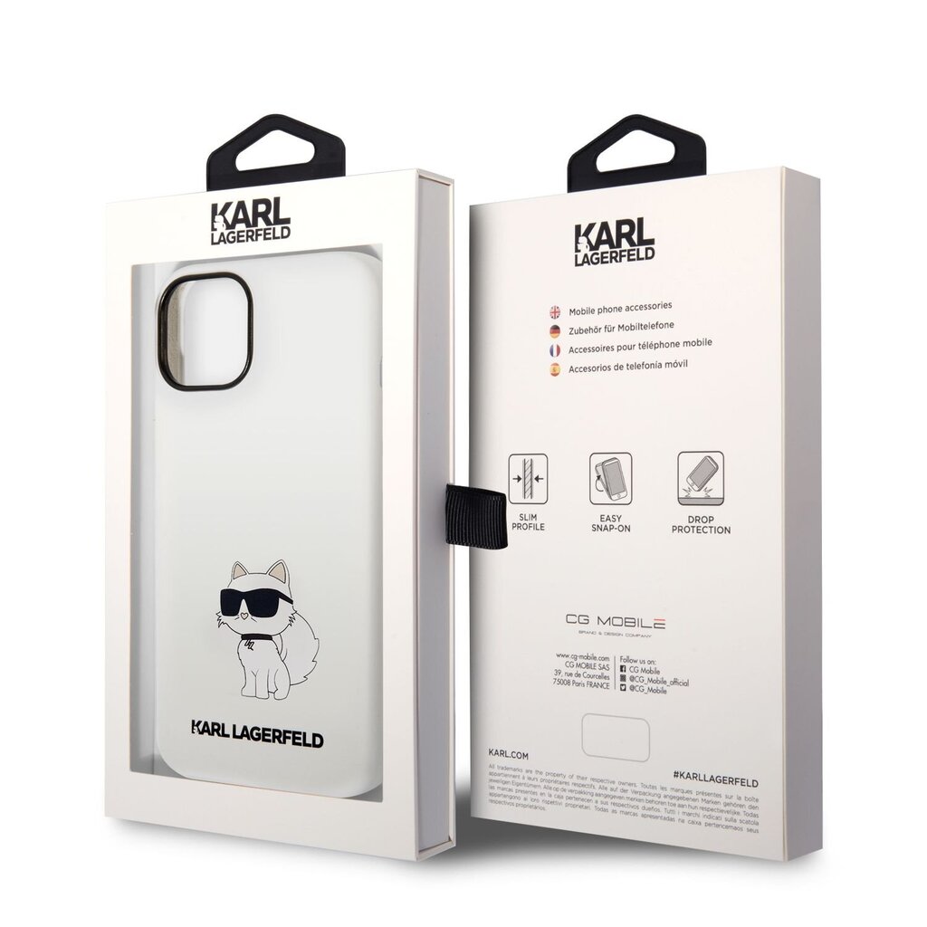 Karl Lagerfeld Liquid Silicone Choupette NFT Case for iPhone 14 Plus White hind ja info | Telefonide kaitsekaaned ja -ümbrised | hansapost.ee