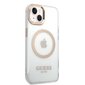 Guess Transparent MagSafe Compatible Case for iPhone 14 Gold цена и информация | Telefonide kaitsekaaned ja -ümbrised | hansapost.ee
